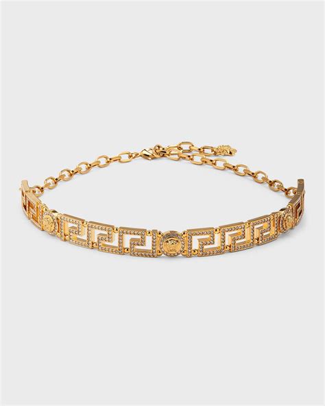 versace double medusa bracelet|Versace Medusa choker necklace.